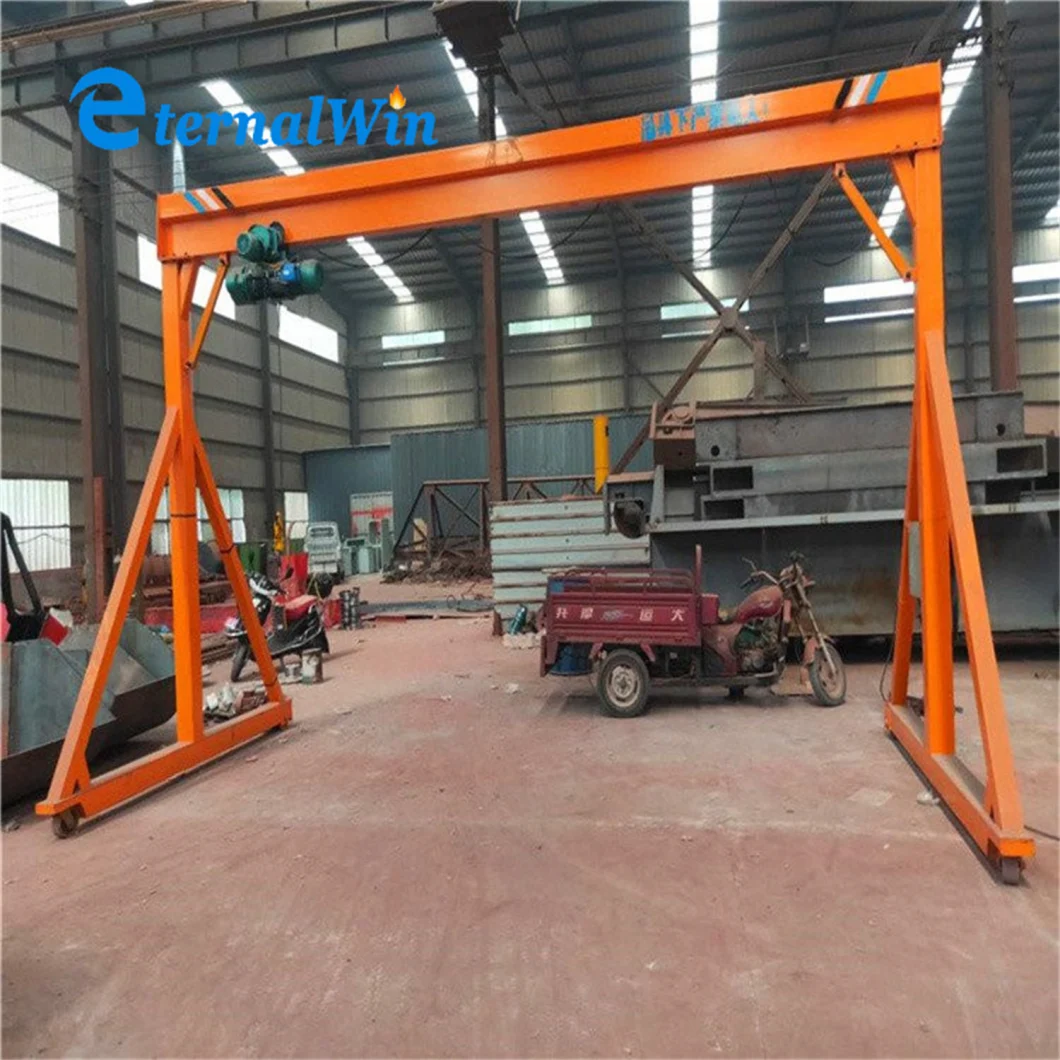 1000kg 2ton Aluminum Rubber Tyred Electric Hoist Motor Small Portable Gantry Crane Parts Trolley Price