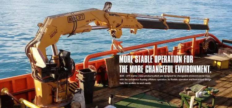 16ton Sea Hydraulic Knuckle Offshore Marine Port Dock Deck Boat Crane for Port