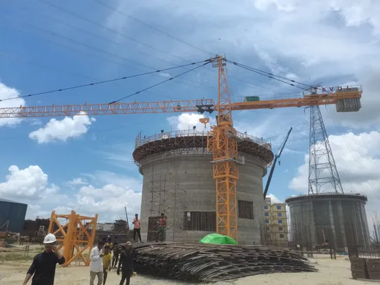 Emk5516-6 Elmak Brand New Maximum Capacity 6 Ton Jib 55m Hammer Head Tower Crane