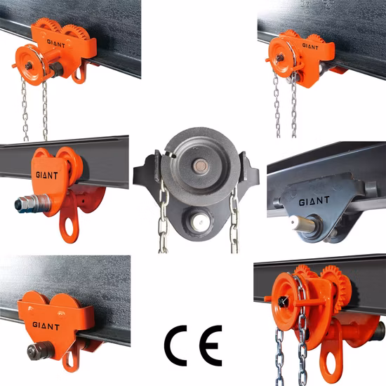 0.5ton-10ton Plain/Geared Beam Trolleys Hoist Trolley for Electric Chain Hoist Chinese Supplier Giant (GCT)